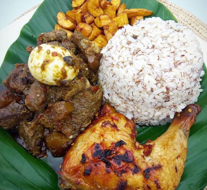 yoruba food in leaves