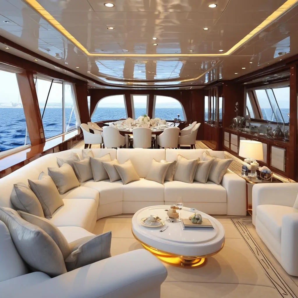 Azzam yacht interior 